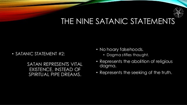 diabolicality:  The Nine Satanic Statements