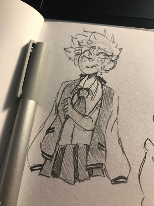 dekyboi:  So I have this AU where Fem!Izuku is Katsuki’s girlfriend. And instead of getting into U.A. he isn’t accepted but get into Shiketsu instead where he’s friends with Inasa and Camie.A little OOC because he never bullied Izuku and is somewhat