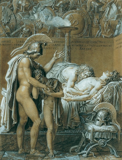 coraltigerpizza:  The mourning of Pallas, ca1790–93, by Anne Louis Girodet-Trioson