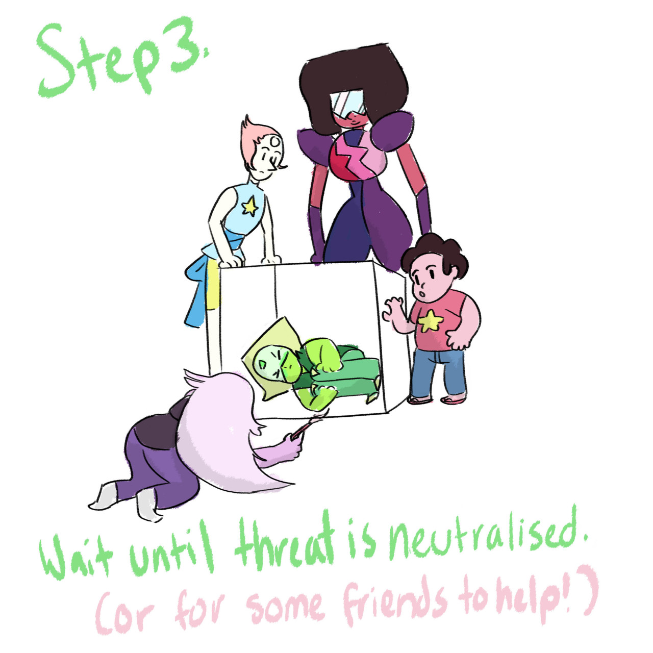 lilcatmagic:  a silly little comic because peridot’s reactions are hilarious. reads