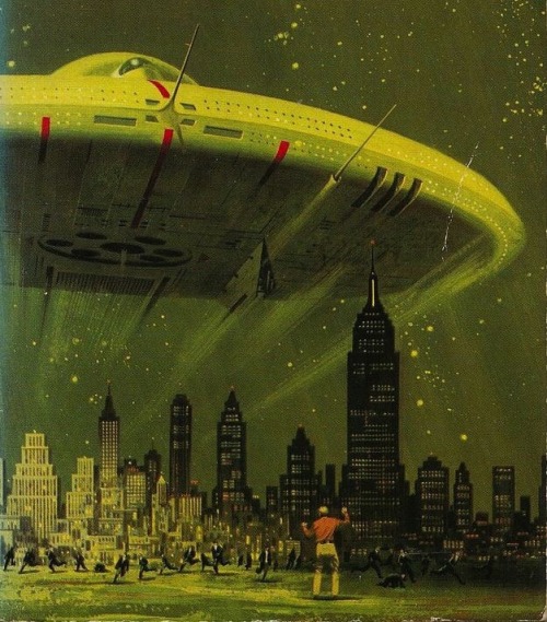 Dean Ellis cover art (detail) for the 1972 edition of CHILDHOOD’S END (1953).