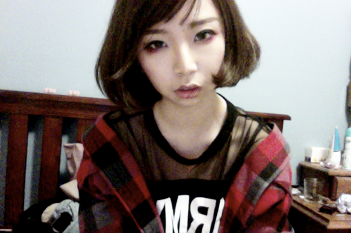 biomechas:  previously deleted selfies… i miss this hair
