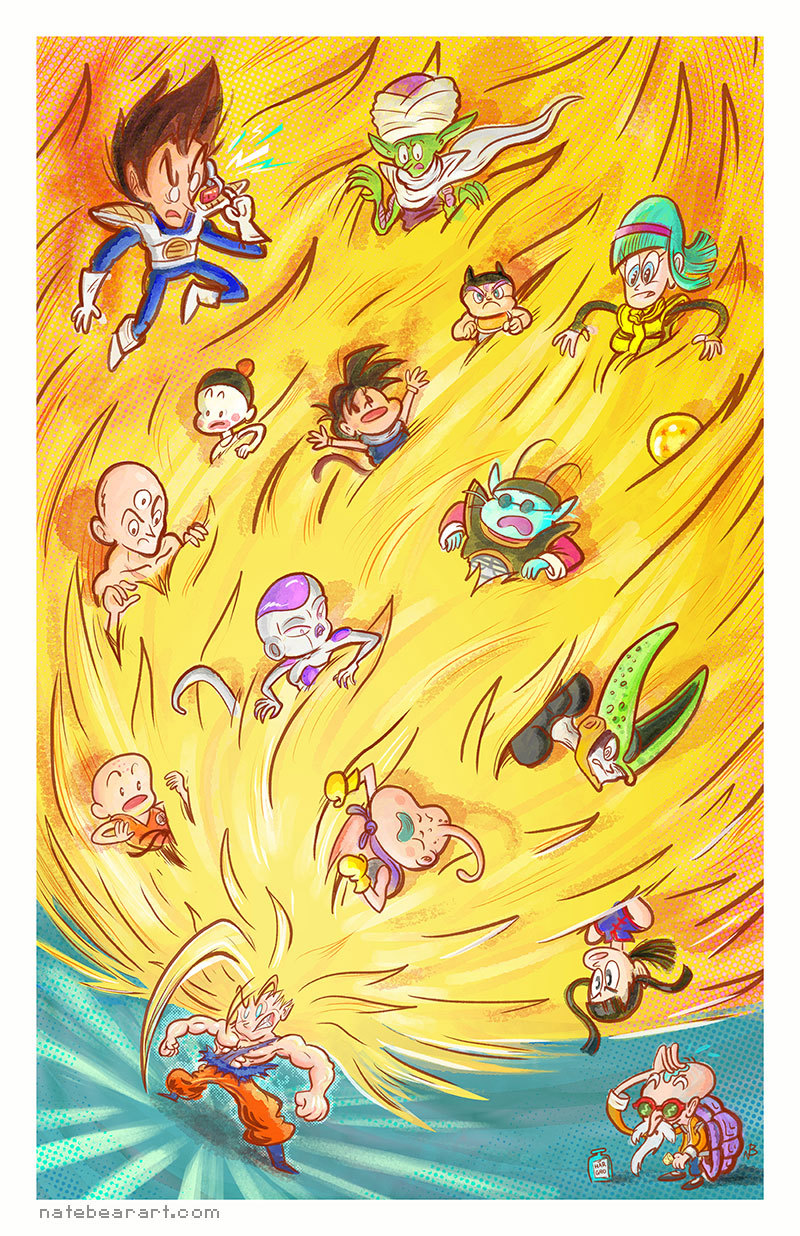 “Super Saiyan Hair Day” by Nate Bear.