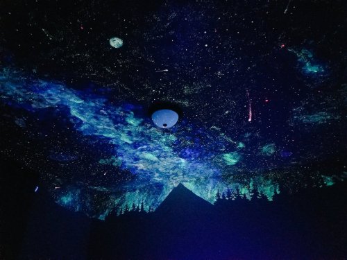 skyem:  maarjanichill-3:   outspokenimperfection:   buzzfeed:  This Woman Helped A Little Boy Overcome His Fear Of Sleeping Alone By Painting An Awesome Galaxy In His Room  she tryna do this for me too or…   Honestly..   Holy shit.  Motherly love on