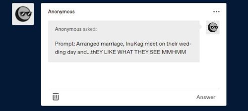 I must admit, I’m a bit of a canon-gal, so I didn’t really make it an “arranged” marriage as describ