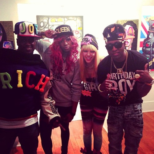 STILL FLY WHILE WE WORK. @sheistBubz01, @TFNparty, @JoyRich, @DeeAndRicky AT THE HEADQUARTERS. #shes