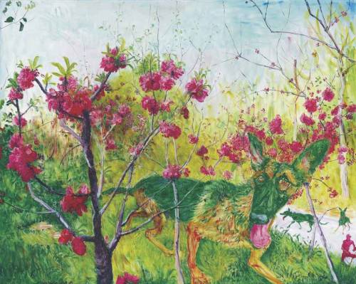 cross-connect:  ZHOU Chunya is a painter best known for his series of Green Dog paintings, born in 1955 in Chongqing, China and graduated from the Sichuan Academy of Fine Art in 1982. After obtaining his masters degree from the Kassel Academy of Fine