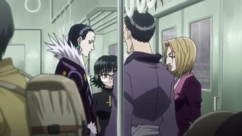 schwing-alicious: My favourite screenshot of the Phantom Troupe ever It’s just so casual bunch