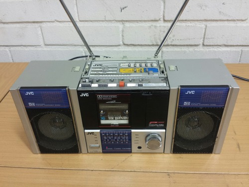 Jvc Portable Component System, 1984. Jvc PC-RM100L Receiver - Jvc PC-DM100L Stereo Cassette Deck - J