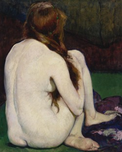 dappledwithshadow:  Leon Kroll (American, 1884 - 1974)Nude Seen from Behind1919