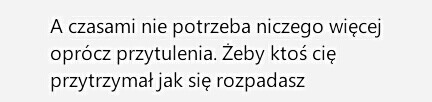 Mimo wszystko, uśmiecha się najlepiej jak potrafi.