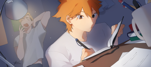  Since Hinata is multi-lingual, what language would he use when writing in his planner?Share your th