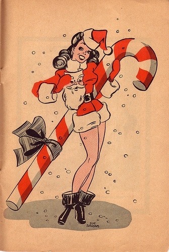 vintascope:  Merry Christmas Illustration by Sue Simons, 1945. Via (x)