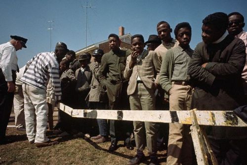 lostinurbanism:Barricades blocking civil rights marchers from leaving black neighborhoods in Selma, 