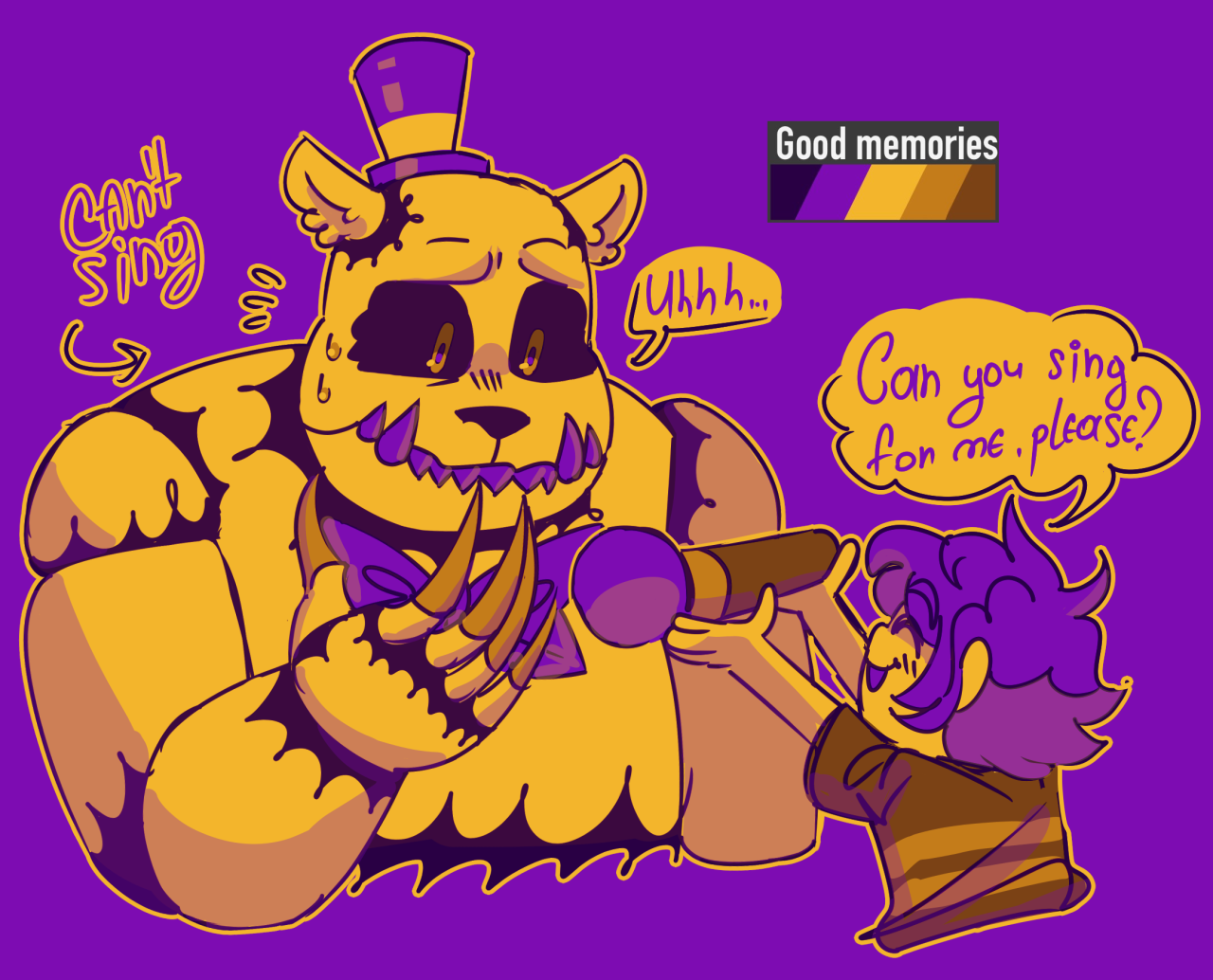 Requests are OPEN 🖤🎃🖤 — Good memories with nice Nightmare Fredbear and