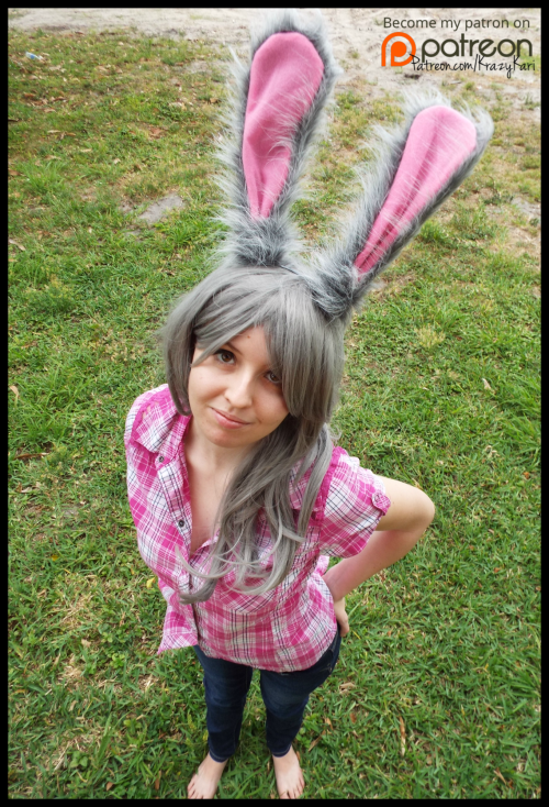 krazykariana:  Carrot Farmer Judy Hopps cosplay! This was fun to do, she has been my favorite new Disney female character! They wrote her character so well! And yes, Nick is drowing in my boobs. Facebook Twitter Instagram DeviantartAnd my Patreon, where