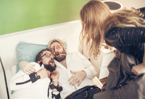 Pandorya, Gronkh und Phunkroyal beim Shooting für Friendly Fire 3 (Bilder vom lieben EosAndy) [