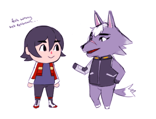 sheith x animal crossing&hellip;&hellip;&hellip;.i love villager wolf!shiro.. cries&hellip;.also whe