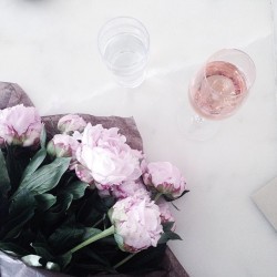 witanddelight:  Peonies and rose for @dianacolangelo bday celebration yesterday at Tilia. 