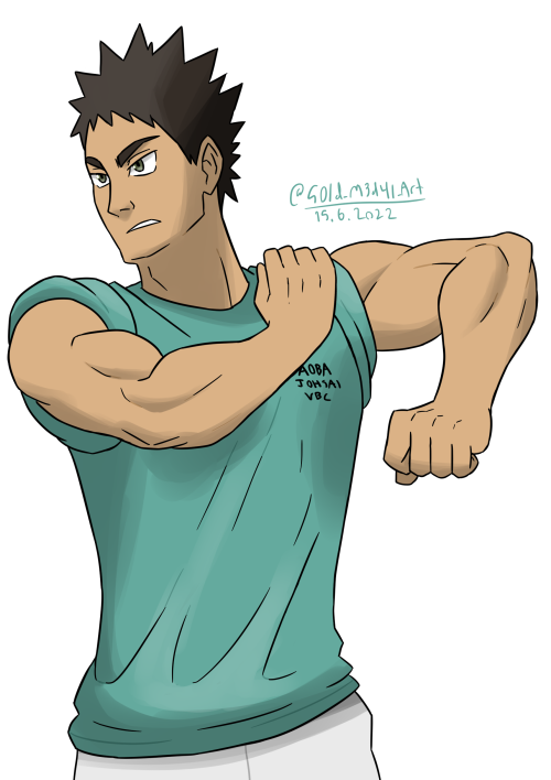 Iwa warming up before practice If you’d like to commission me, DM me or email me g0ldm3d4l@gma