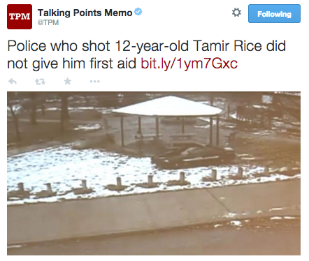 laliberty:  socialjusticekoolaid:  revolutionarykoolaid: Cops who shot 12-year-old boy in the stomach watched him lie in agony and gave NO first aid before he died hours later Tamir Rice was shot by rookie officer Timothy Loehmann, 26, after a 911 caller