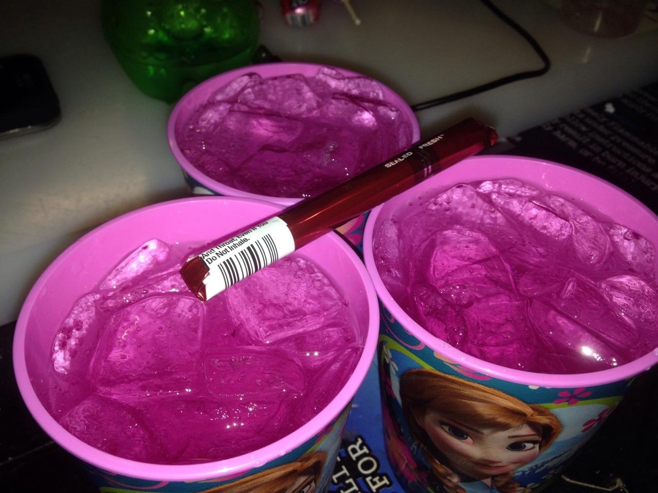 onmamasbreh:  &amp; yes were sippin lean out of some Frozen cups 😂 lmfao