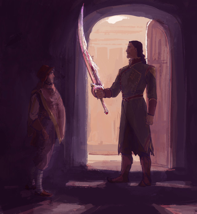 Her brother’s sword from Words of Radiance part 3, I was kind of intrigued of the light-situation of this scene, so I smudged...