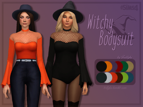 trillyke: Witchy Bodysuit - Tumblr Exclusive I just’s couldn’t wait until the Simblreen 