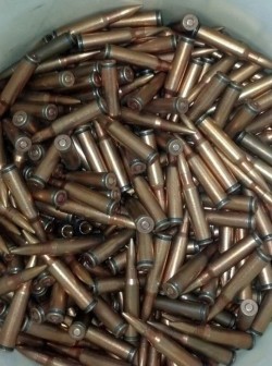 gunrunnerhell:  By the bucket… Surplus 7.62x51mm ammo. Although it seems firearm supply is slowly stabilizing with most shops finally getting rifles and handguns in decent numbers, ammo has become scarce. This is especially true for popular military