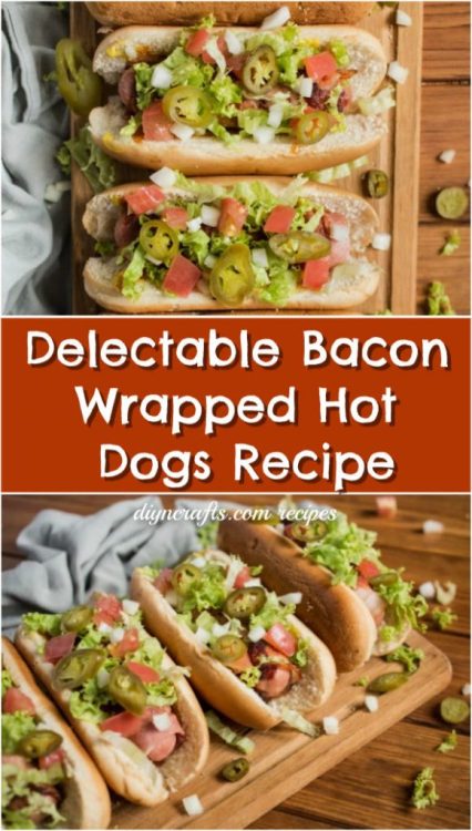 Recipe and photos: https://www.diyncrafts.com/45313/food/recipes/delectable-bacon-wrapped-hot-dogs-r