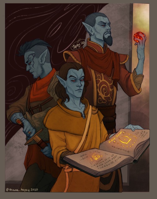 thana-topsy:Liminal BridgesA year has passed since Neloth and Teldryn journeyed to Skyrim in search 