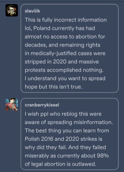 giftiguana:wobblydev:in october of 2016, the parliament of Poland enacted a total ban on abortion with 5 years prison time as punishment.millions of women across the country went on strike from their jobs in response. not only did they strike from their