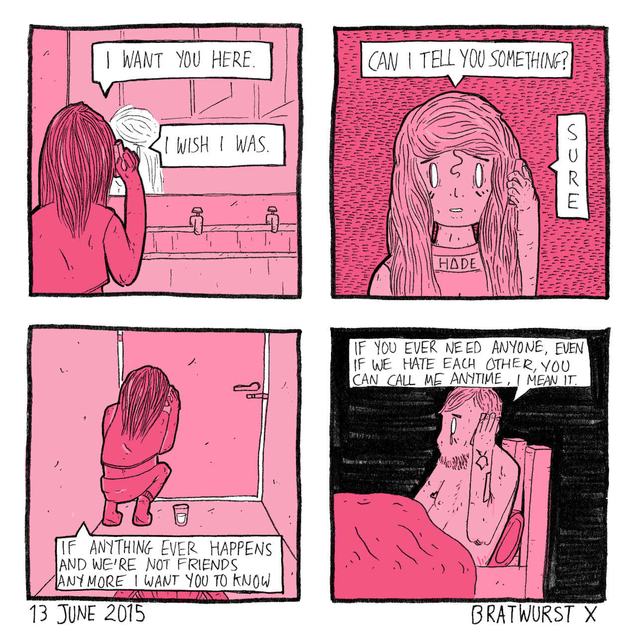 cum-faerie:  iambratwurst:  Comic diary 13th June 20153:30am.www.iambratwurst.com