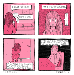 cum-faerie:  iambratwurst:  Comic diary 13th June 20153:30am.www.iambratwurst.com  so cute