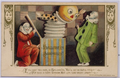 blondebrainpower:1910′s Halloween postcard by Samuel L. Schmucker 