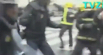 kropotkindersurprise: Spain 2012 - Riot police attack protesting firefighters. Never