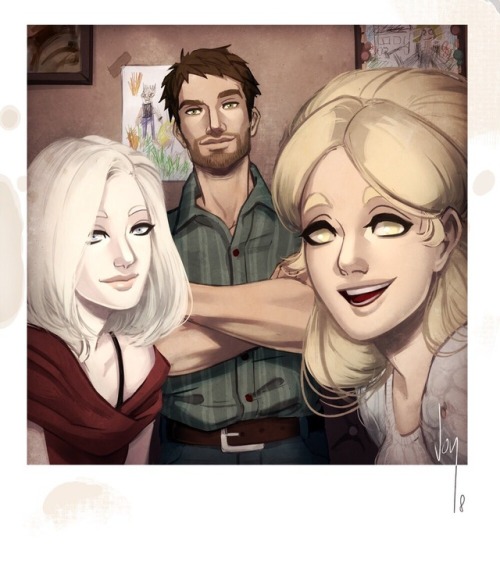 Family picture. They had better days. Hela, Aldo, Odette