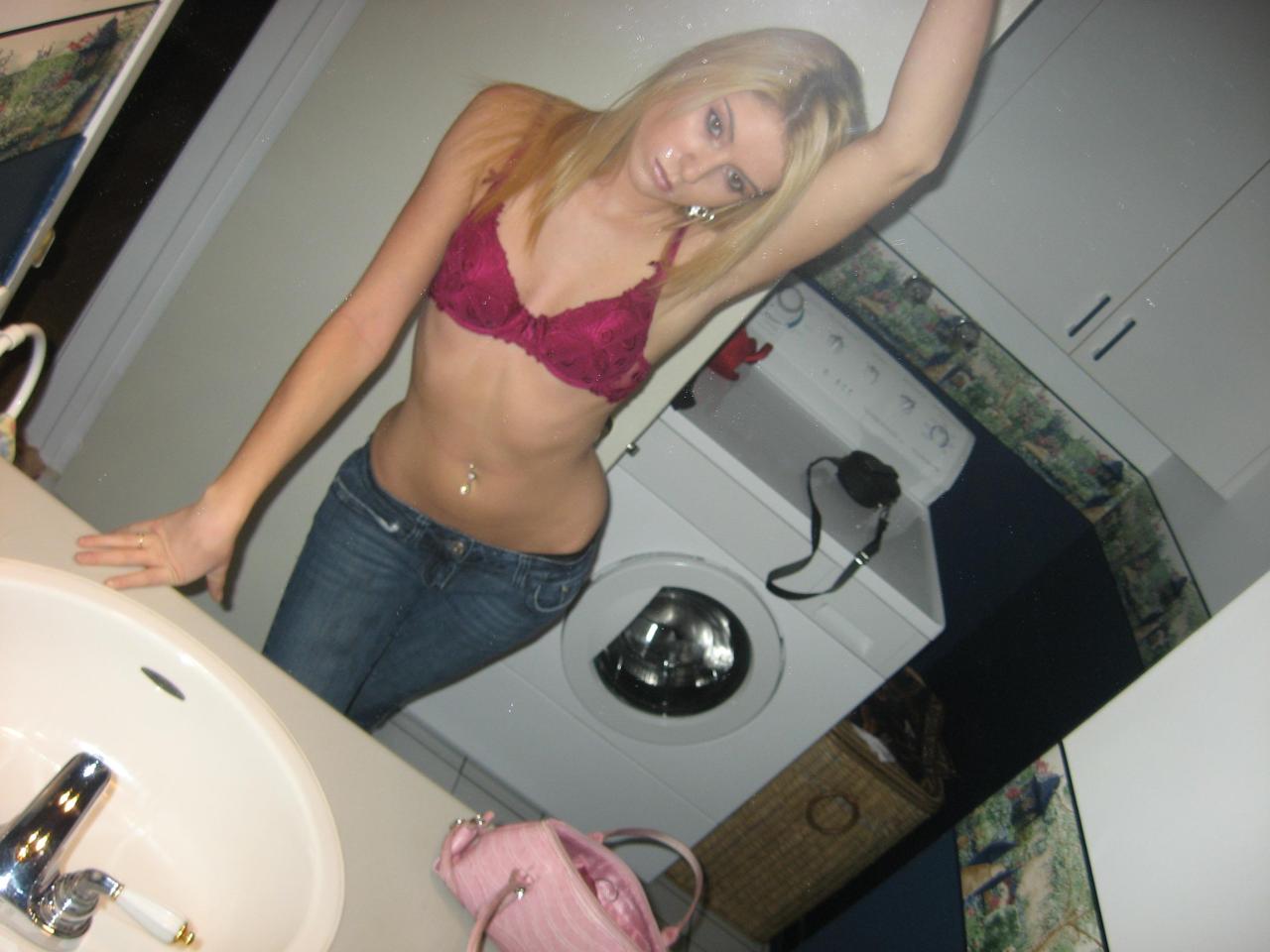 youramateurstuff:  Slim blonde is fucking hot.  Full gallery on www.amateur-stuff.com