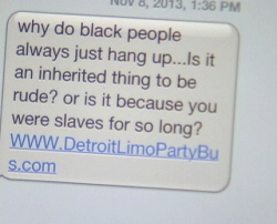 Dglsplsblg:  Woman Gets Racist Text From Limo Business  25 Year Old Candis Doss Says