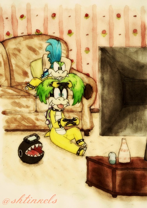 shtinkels:~Team Larggy Online~Old art post :3  * “ When playin’ games online, me n’ Iggy have a very