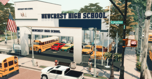  Newcrest High SchoolSize 40x30What’s a world without a place to learn ?? Have your teen sims 