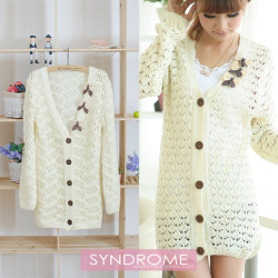 syndromestore:  Bow Cardigan  