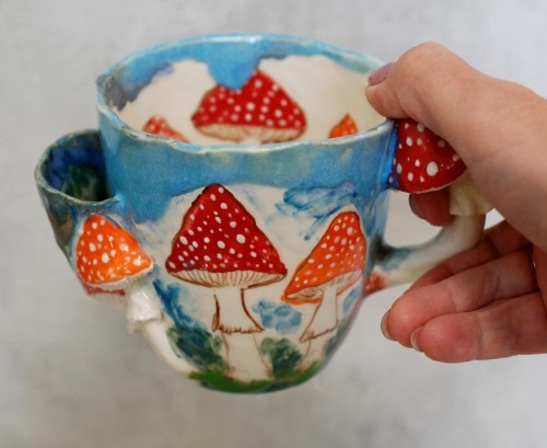 sosuperawesome:Mushroom CeramicsPorcelain Dream Shoppe on Etsy