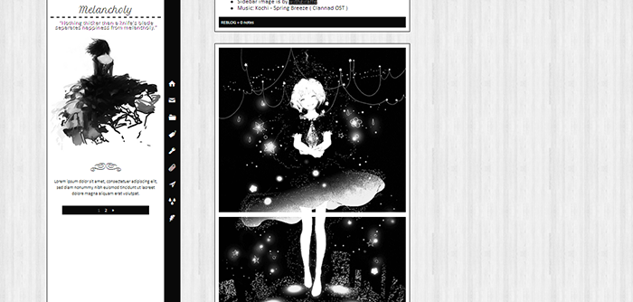 a&ndash;themes:  [ THEME #33 - Melancholy ]  Preview ( Static ) | Code  Features:
