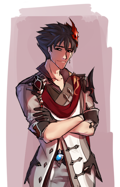 shana340artblog:

Qrow wearing Childe’s outfit from Genshin Impact… I realized they quite the similar color palette for Qrow’s first outfit… #qrow branwen#rwby#genshin impact#WROOO#FATUI QROWW