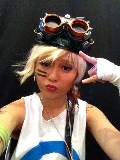 foxrots:  a collection of selfies taken as Tank Girl from yesterday (the captions