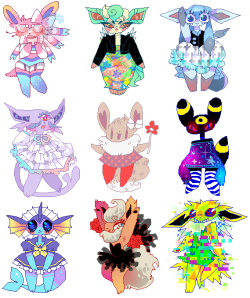 suippumato:  stylish eeveelutions !!