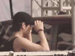 blondejongin:   jongin checking himself out in the reflection and then slowly killing