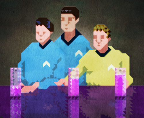 Three men from Enterprise sat in a space bar&hellip;Prints etc&hellip;