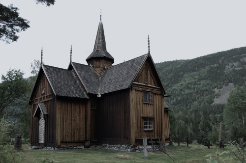 theglowbox:  Nore Stavkyrkje - Norway Built in 1167 in the Nummedals-type architectural style unique to Europe, Nore is one of the surviving medieval ‘stave churches’ left in Norway. 